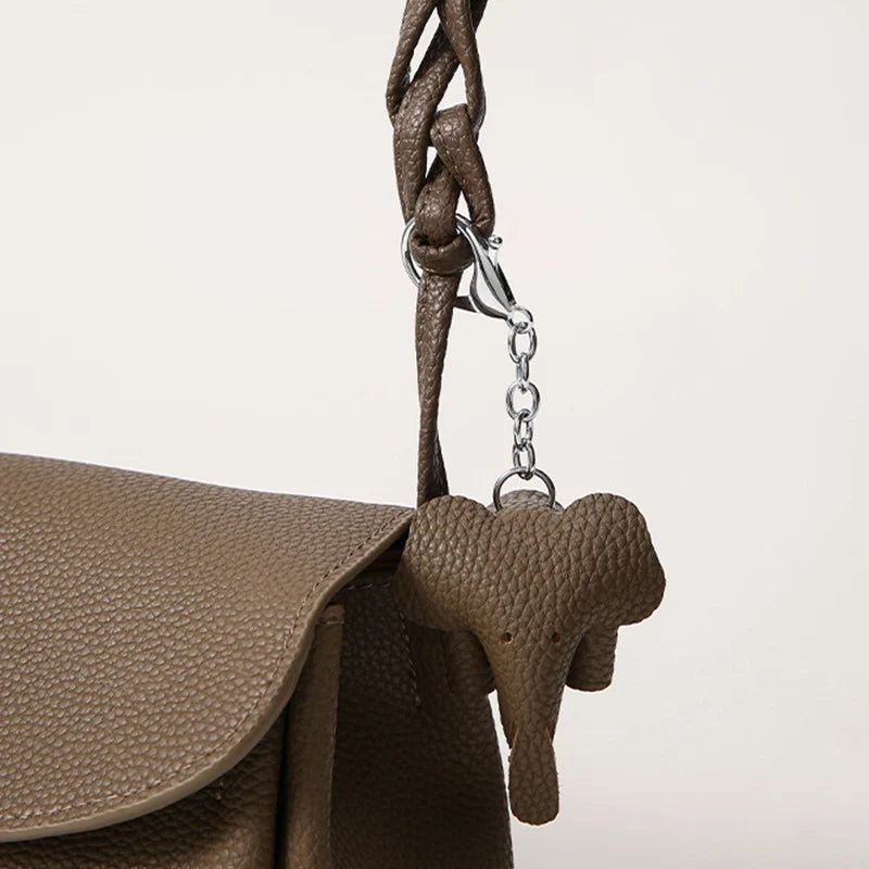 Genuine Leather Women's Crossbody Bags Fashion Elephant Deco Women Shoulder Bag Soft Cowhide Luxury Female Small Bag 2675