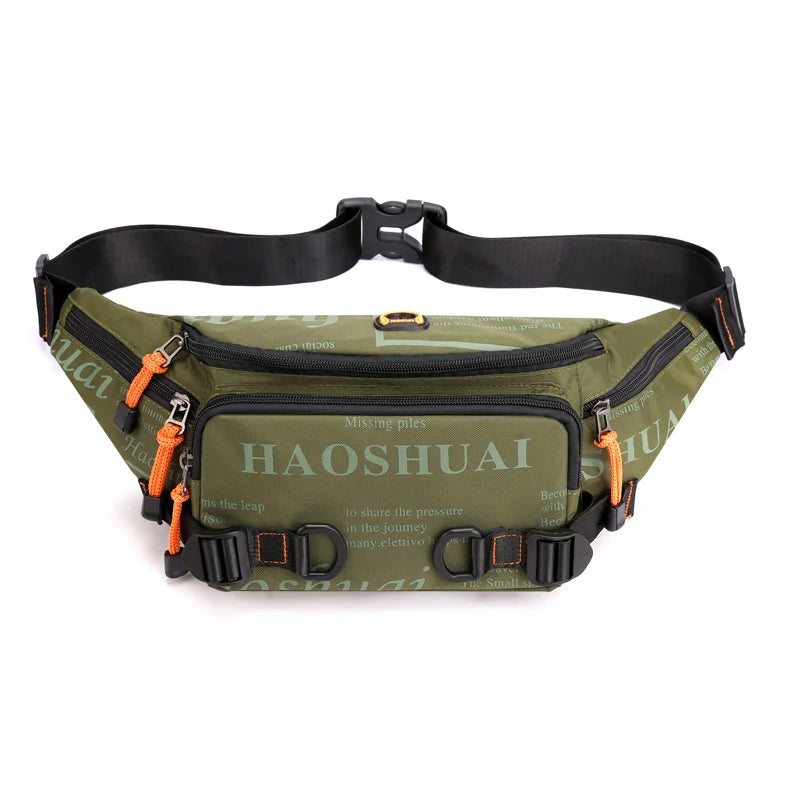 Fashion Letter Waist Bags For Men Casual Nylon Waist Packs Hot Sale Unisex Belt Bag Fanny Pack Travel Storage Chest Bags Leg Bag - EUFASHIONBAGS