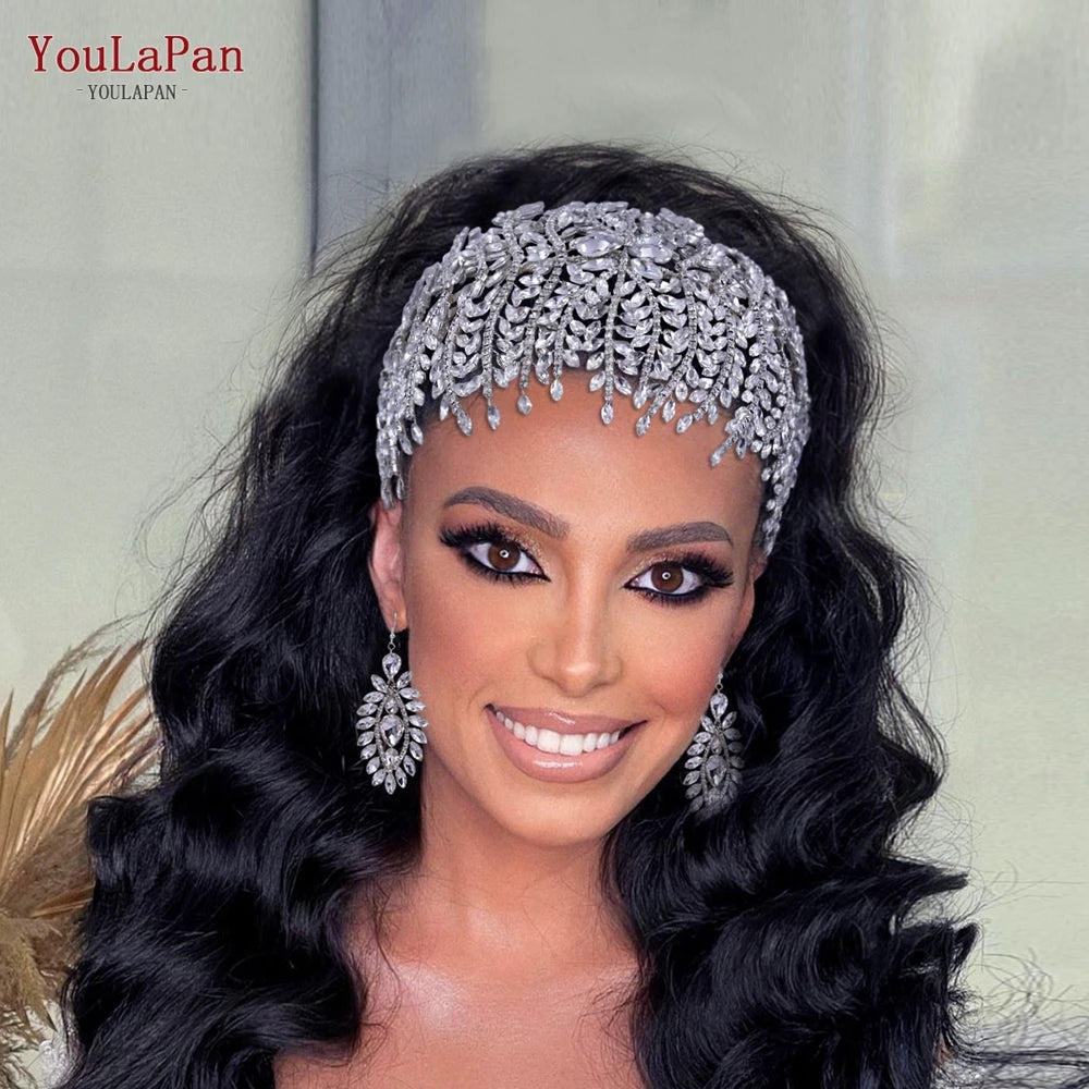 Wedding Tiara Crystal Bridal Headband Women Hair Crown Bridal Hair Accessories Bride Headpieces for Party Banquet - EUFASHIONBAGS