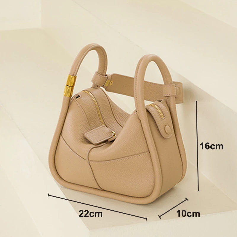 Genuine Leather Women Tote Bag 2024 New Cowhide Designer Luxury Crossbody Shoulder Bags Fashionable Female Handbags