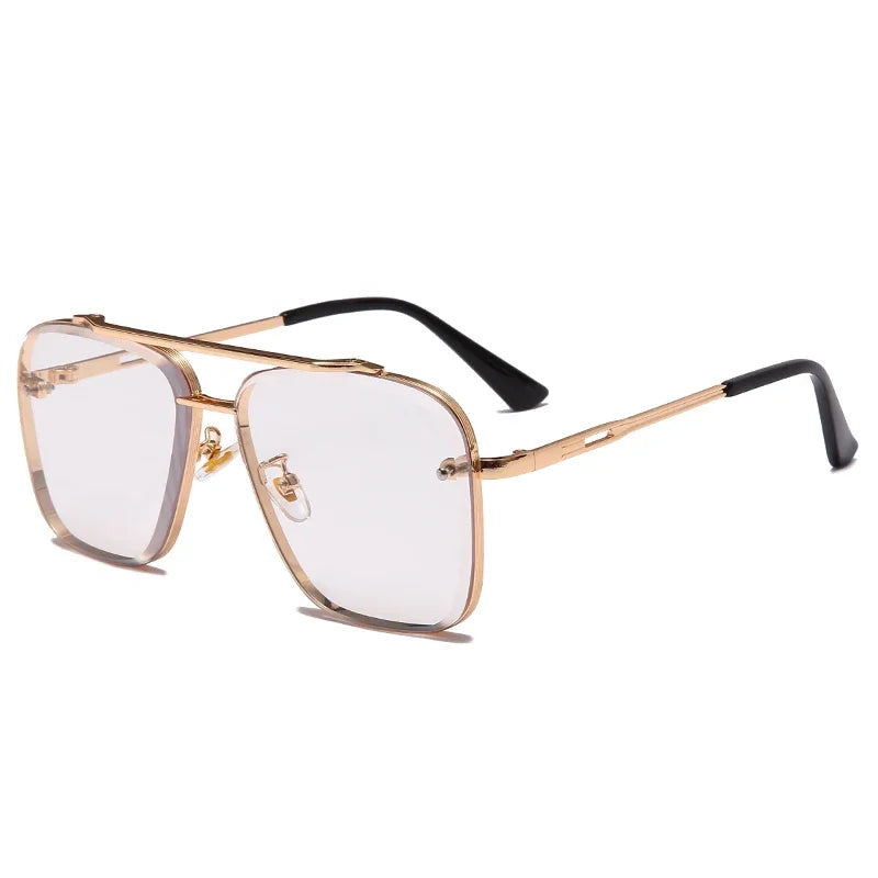 New Fashion Classic Square Sunglasses Cool Men Vintage Brand Design Metal Sun Glasses Women Shades UV400 Oculos De Sol