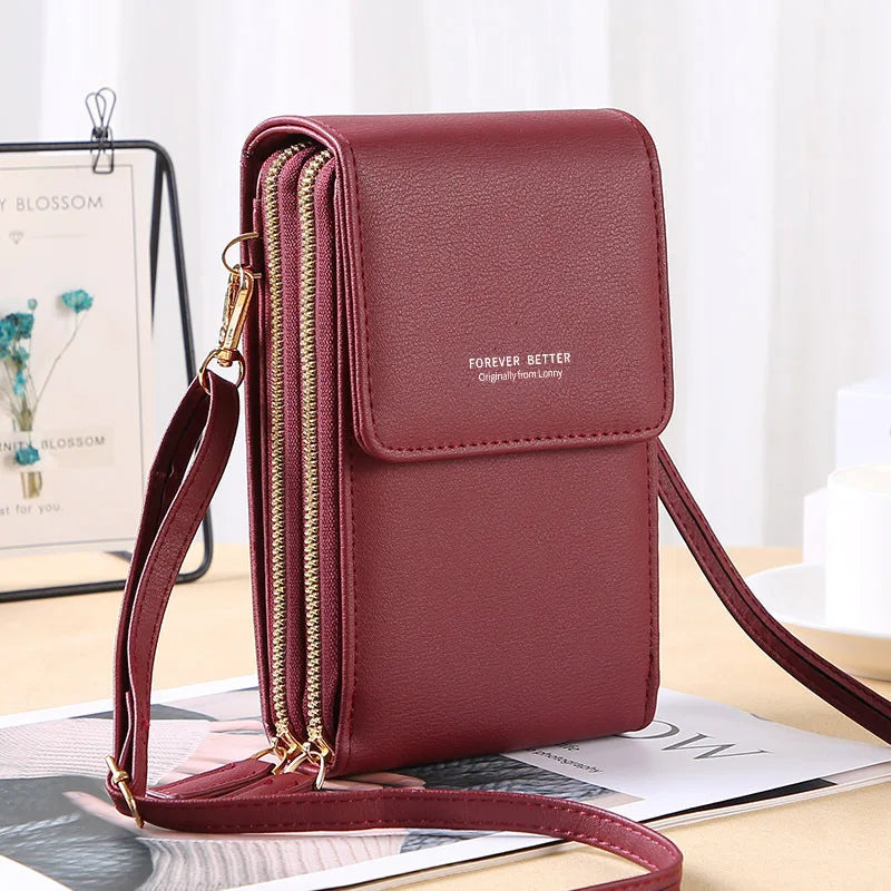 wallet woman Sling Bag Mini Crossbody Bag Fashion touchscreen Phone Purse Breast Shoulder Bag ma'am Portable Shoulder Chest Pack