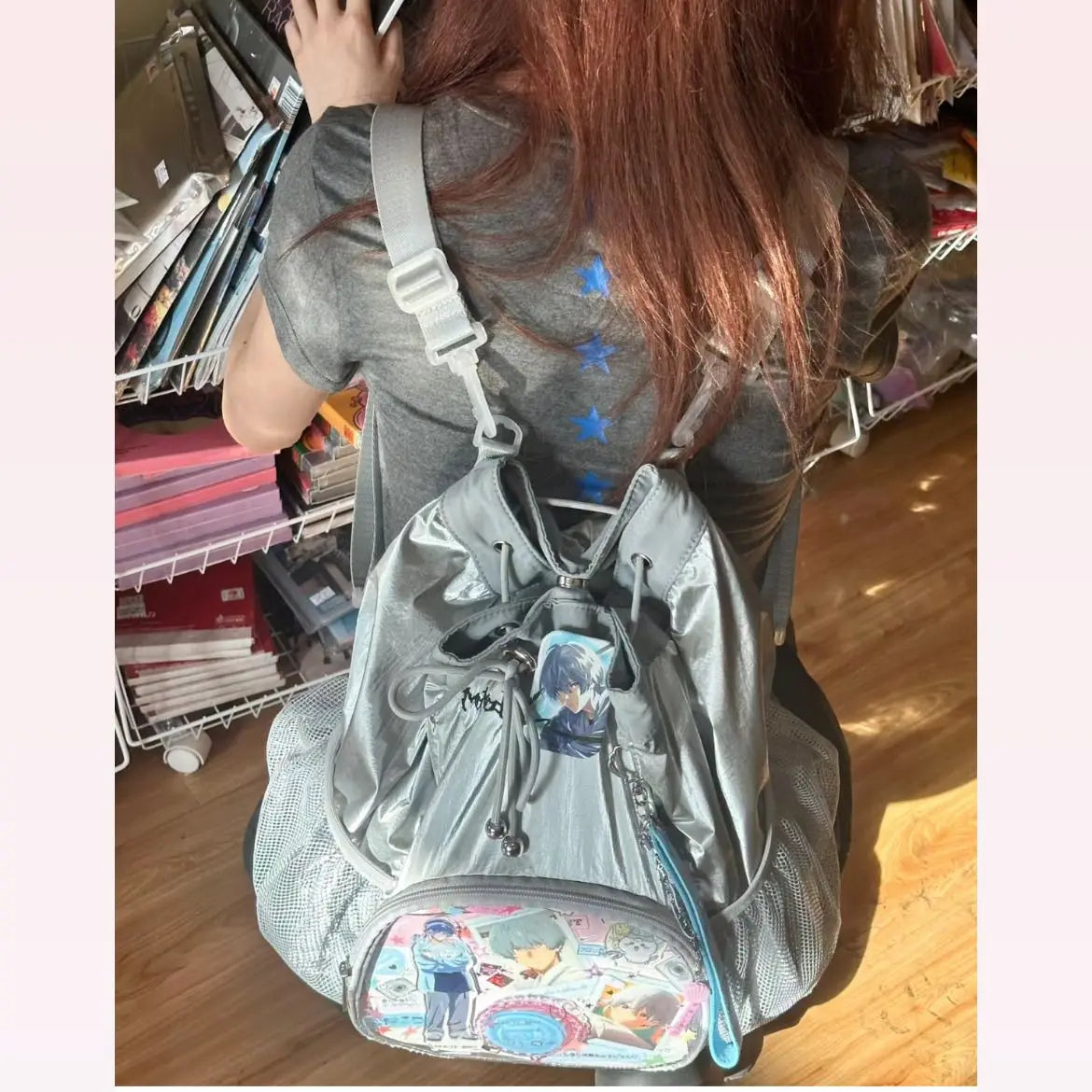 Silver Ita Bag Women New Japanese Style Pocket Chic Portable Y2k Backpack Female Hot Girls Backpacks Aesthetic - EUFASHIONBAGS