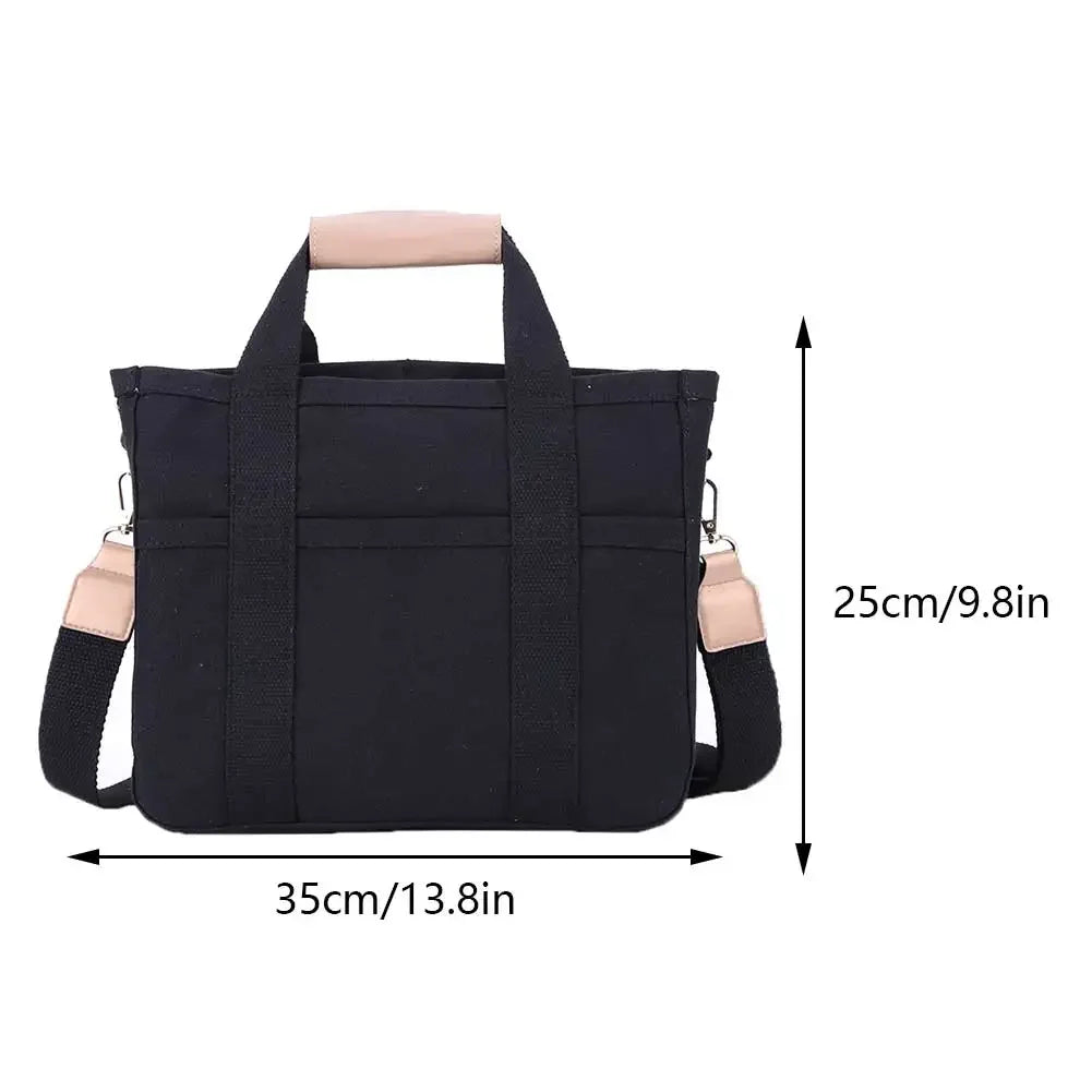 Large  Multi-pocket Casual Canvas Bag Brand Handbags Shoulder Crossbody Tote Bag Luxury Messenger Bag Women's Bags