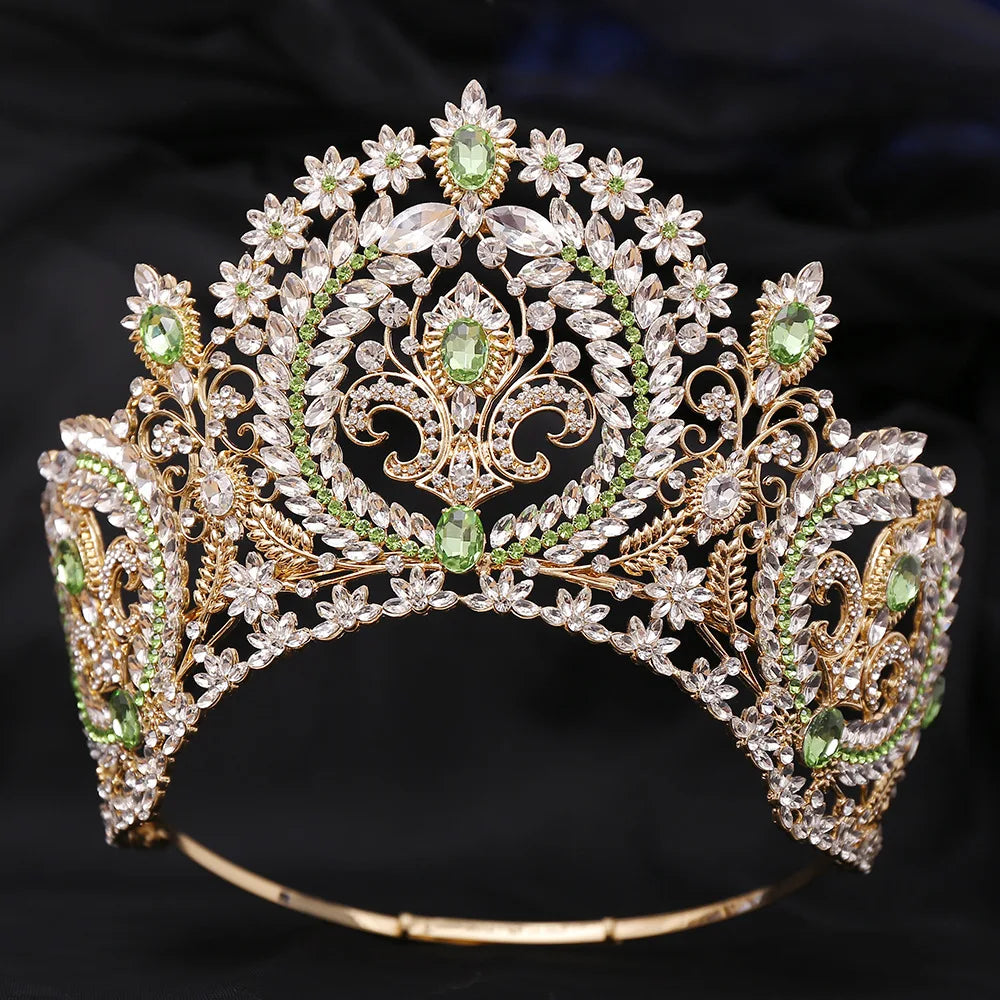 Miss Supranational Hair Crown Shiny Rhinestone Tiara Large Bridal Wedding Beauty Pageant Party Big Crowns Headpiece Accessories - EUFASHIONBAGS