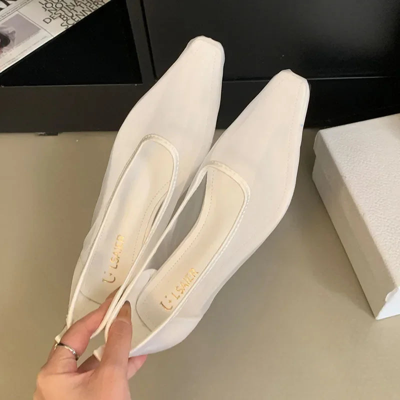 Mesh Flats Shoes Women Breathable Fashion 2025 Footwear Female Soft Sole Designer Women Shoes Leisure Comfort Brand Ballet Shoes