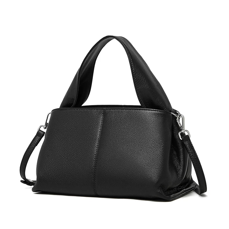 Luxury Designer Genuine Leather Women Crossbody Shoulder Bags Wide Shoulder Strap Female Handbags