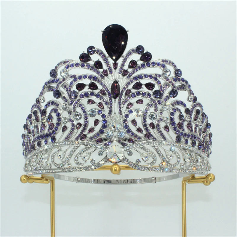 Luxury Crystal Queen Tiaras and Crowns Women Girls Hair Ornaments Pageant Prom Baroque Diadem Wedding Hair Jewelry Accessories - EUFASHIONBAGS