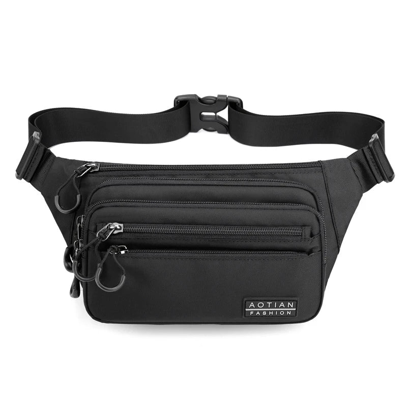 Nylon Waterproof Men's Waist Packs New Boy Outdoor Travel Waist Bag Unisex Chest Bag Storage Pocket Male - EUFASHIONBAGS