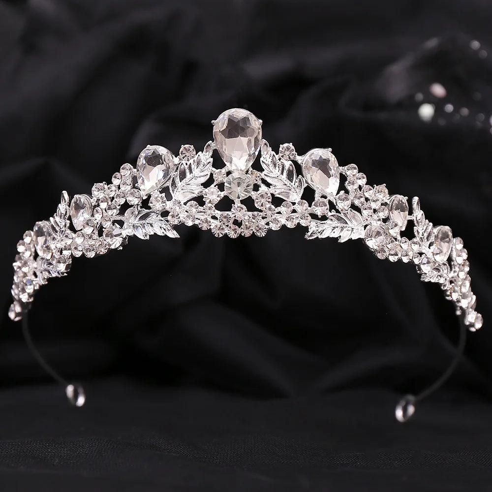 Silver Color Purple Crystal Bridal Tiaras Crowns Luxury Rhinestone Diadem Crown Tiara For Women Bride Wedding Hair Accessories - EUFASHIONBAGS