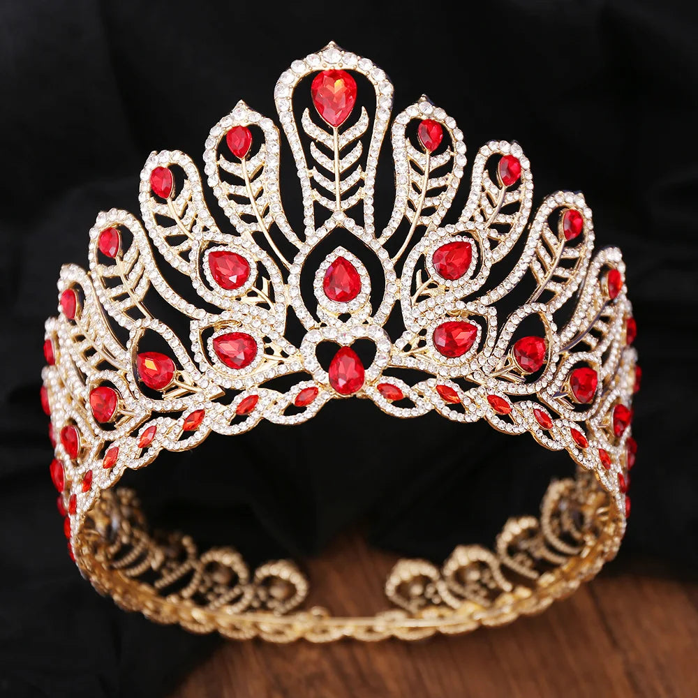 Miss Thailand Power of Resilience Pageant Royal Queen Large Diadem Bridal Crown Headdress Wedding Dress Hair Jewelry Accessories - EUFASHIONBAGS