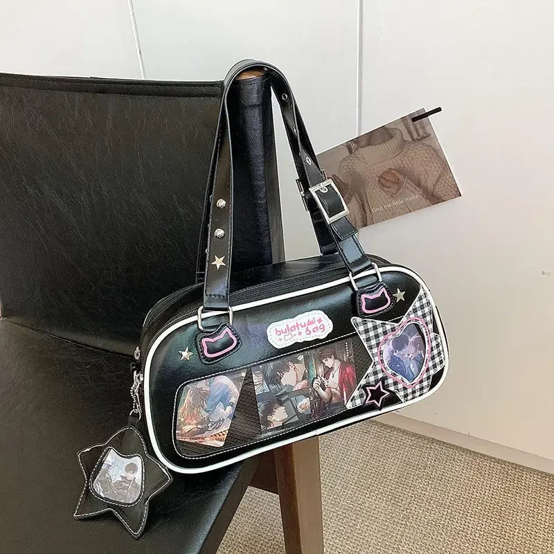 Y2K Harajuku Women Ita Bags Fashion Lolita JK Uniform Crossbody Shoulder Bags Subculture Individuality DIY Bolso Mujer - EUFASHIONBAGS