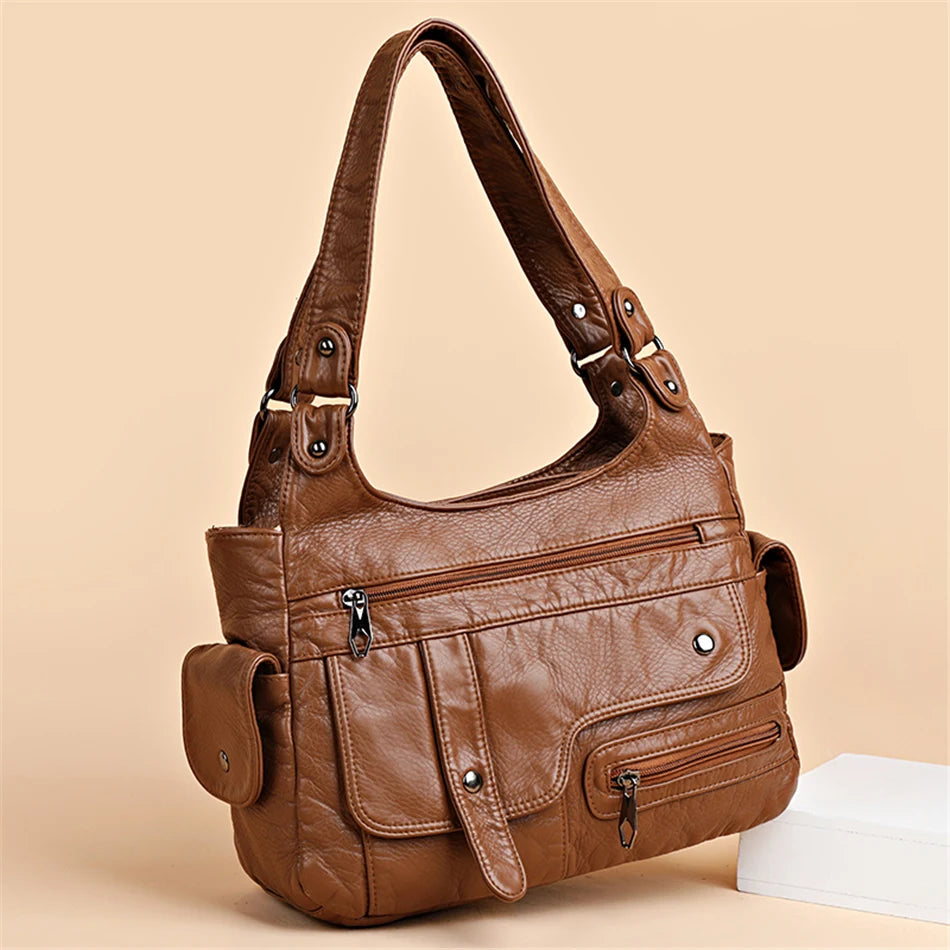 Genuine Brand Soft Leather Handbags High Quality Women Bags Small Casual Female Messenger Shoulder Bag