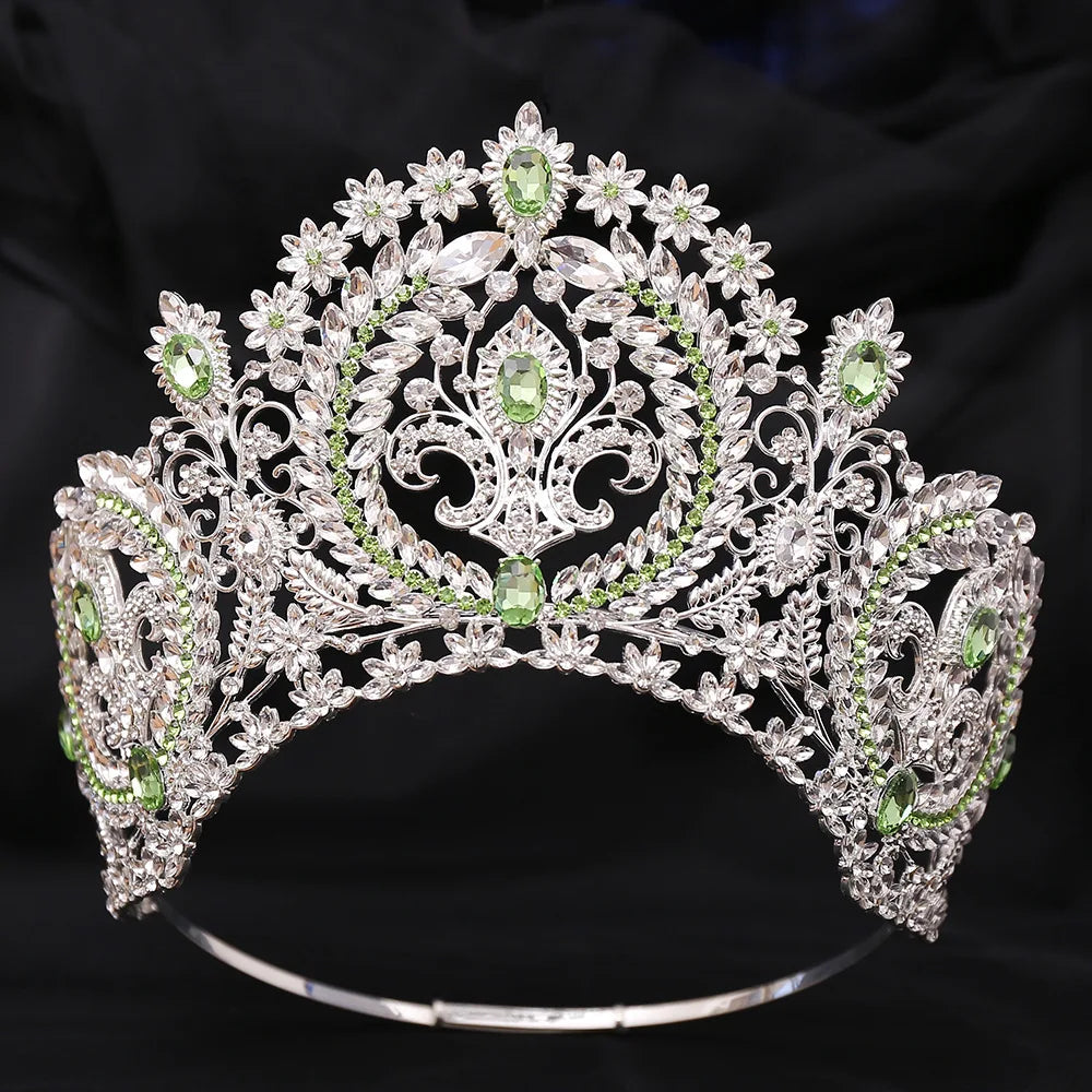 Miss Supranational Hair Crown Shiny Rhinestone Tiara Large Bridal Wedding Beauty Pageant Party Big Crowns Headpiece Accessories - EUFASHIONBAGS