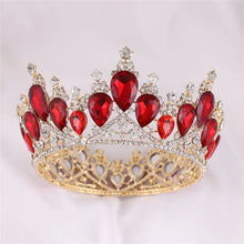 Cargar imagen en el visor de la galería, Crystal Baroque Tiara Crowns For Bride Women Girl Pageant Prom Diadem Wedding Bridal Headpiece Beauty Hair Jewelry Accessories