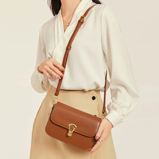 Women's Shoulder Bag 2024 New Luxury PU Leather Women Crossbody Bags Solid Color Simplicity Messenger Bag