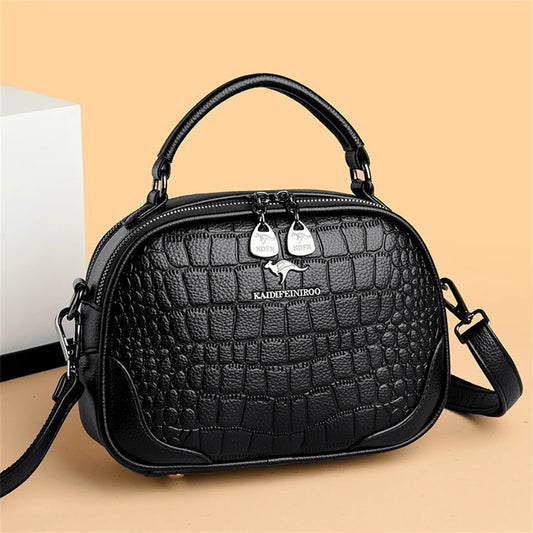 High-quality Leather Women Top-Handle Bags Luxury Crocodile Designer Crossbody Bag Ladies Purses and Handbags Messenger Bags Sac - EUFASHIONBAGS