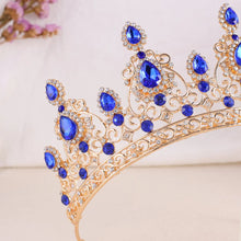 Cargar imagen en el visor de la galería, Trendy Wedding Crown Bridal Headpiece Gold Silver Color Rhinestone Crystal Diadem Queen Crown Princess Tiaras Bride Hair Jewelry