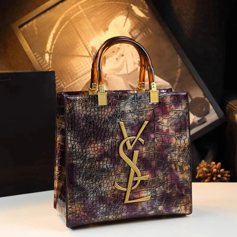 2025 new spring all-match alligator pattern atmosphere middle-aged women's bag large Tote bag