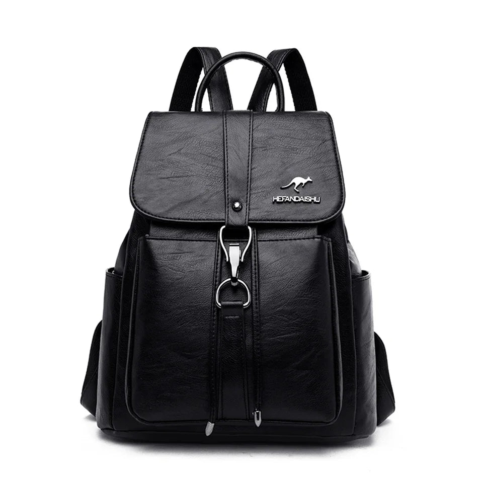 Luxury Women Backpack Soft Leather Backpacks for Teenage Girls Female School Shoulder Bags