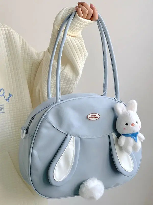 Rabbit Cute Y2k Handbag Women Vintage Harajuku Pu Leather Casual Shoulder Bag Large Kawaii Tote Bag Chic - EUFASHIONBAGS