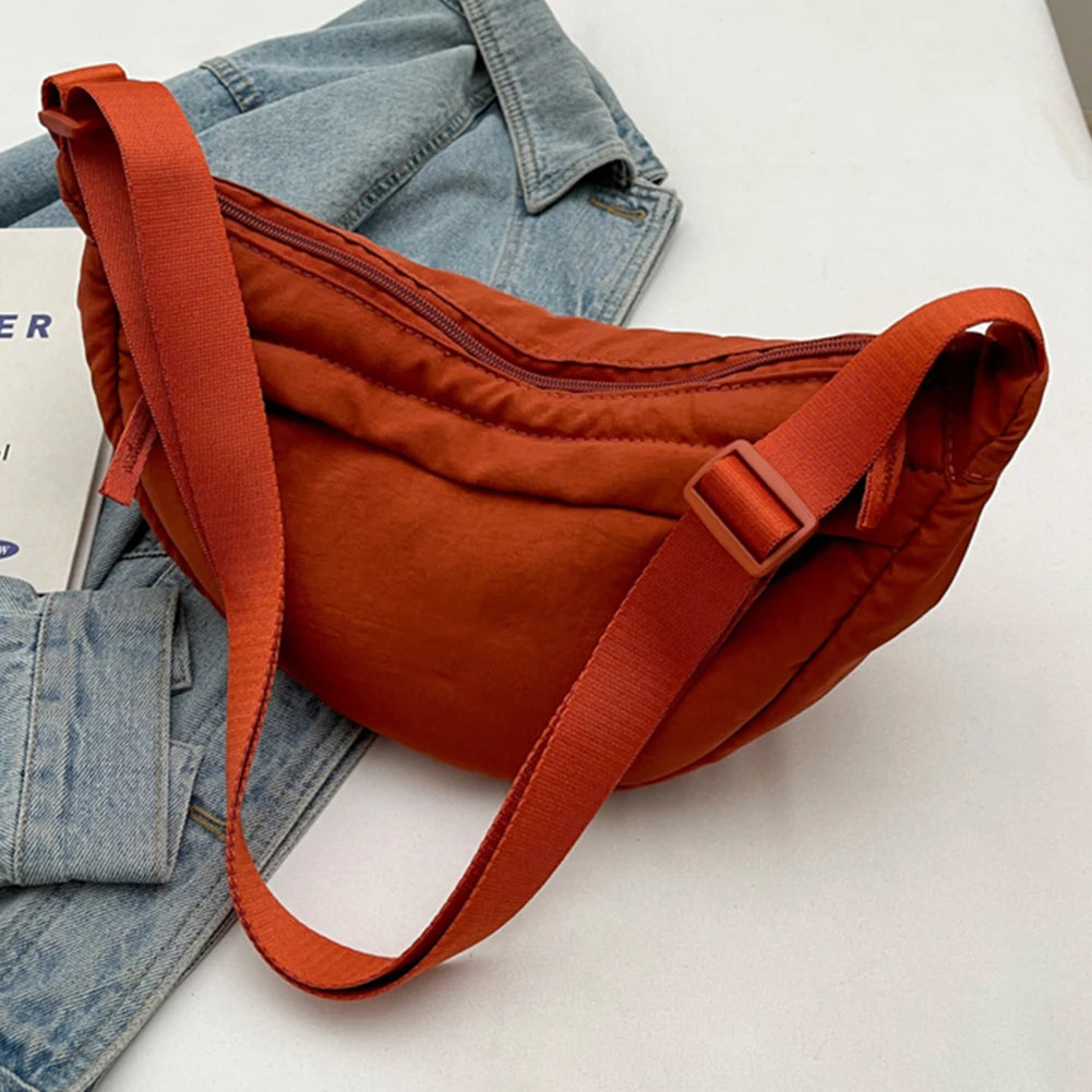 Fashion Crossbody Bags for Women Men Small Sling Shoulder Bag Luxury Design Handbag Chic Half Moon Crescent Hobo Bag Purses