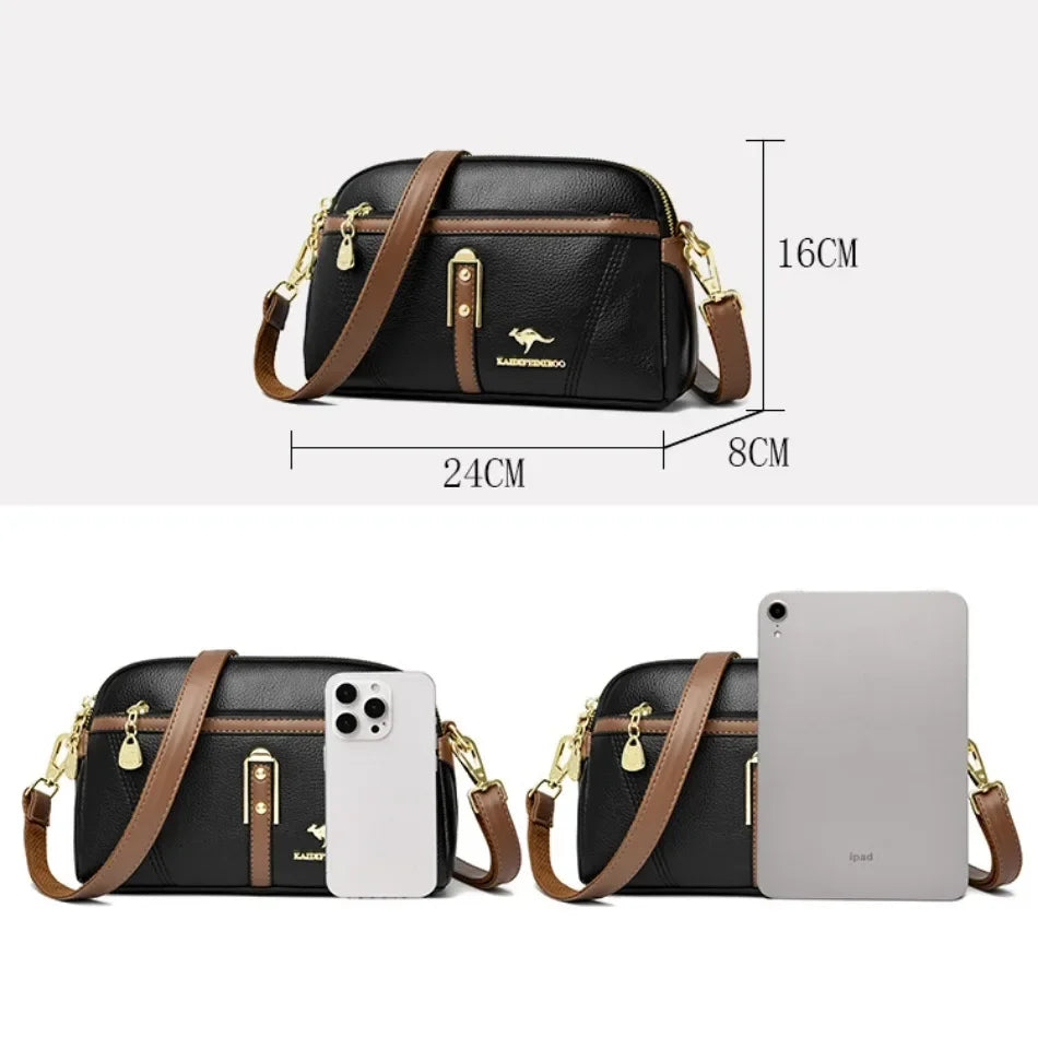 Fashion Shoulder Messenger Bags Luxury Soft Leather Crossbody Sac High Quality Small Handbags and Purses - EUFASHIONBAGS