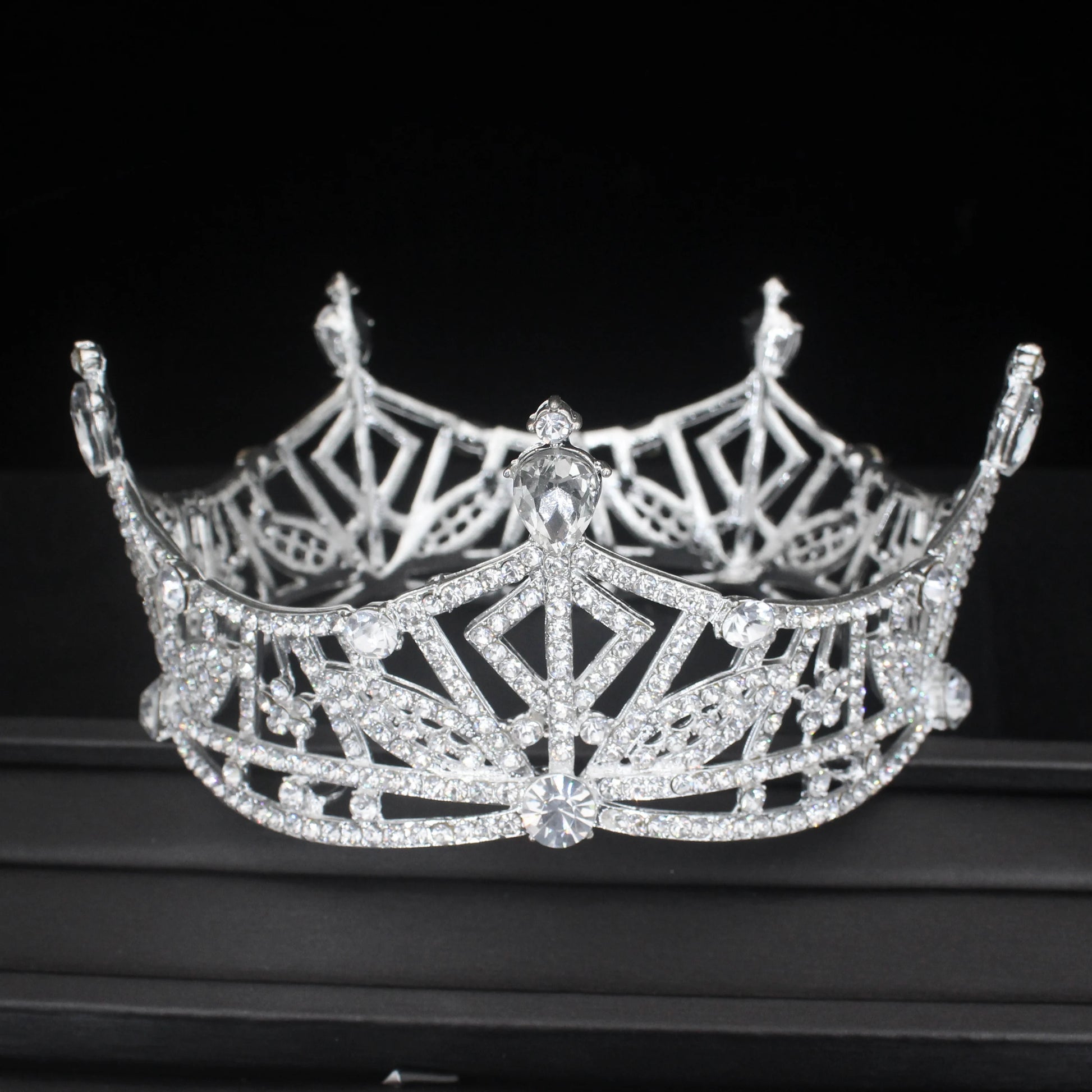 Royal Full Rhinestone Queen King Tiaras and Crowns Pageant Prom Diadem For Women/Girls Wedding Bridal Head Jewelry Accessories - EUFASHIONBAGS