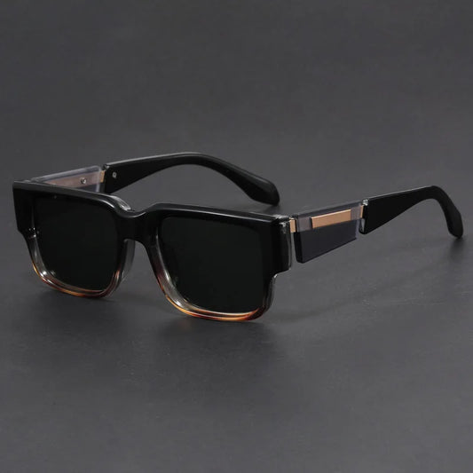 New Rectangular Men's Luxury Trendy Sunglasses Fashion Women's Driving and Cycling Mirrors INS Retro Simple Designer Sunglasses