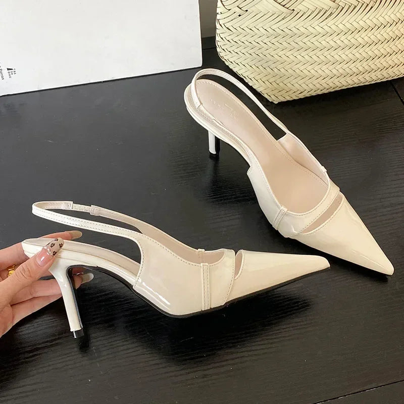 Sexy Pointed Toe Thin High Heels Women Shallow Hollow Concise Elegant Office Shoes Fashion Pumps Brand Designer Sandals Women