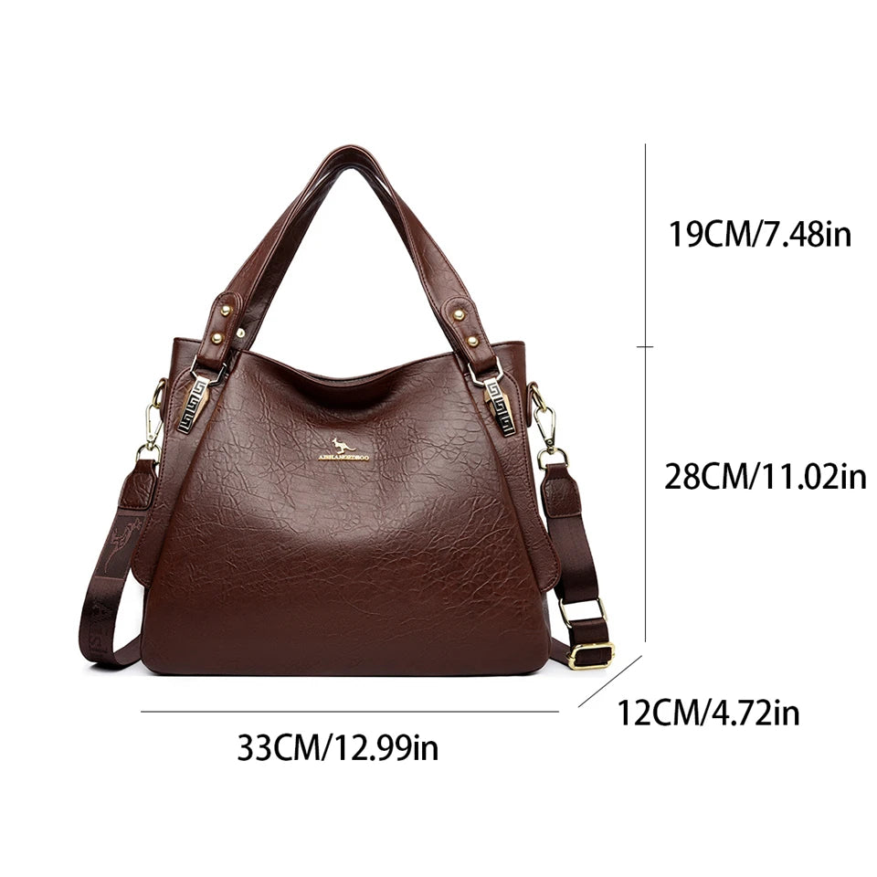 Genuine Brand Soft Leather Top-handle Bags Female Handbags Women Shoulder Crossbody Tote Messanger Bag