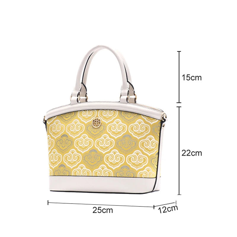 Luxury Genuine Leather Women's Bag For Women High-quality Real Cowhide Leather Bag Embroidery Bag Female Bag - EUFASHIONBAGS