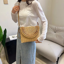 Load image into Gallery viewer, Weaving Bags Fashion Wristlet Clutches Summer Straw Women Shoulder Crossbody Bags Money Purse