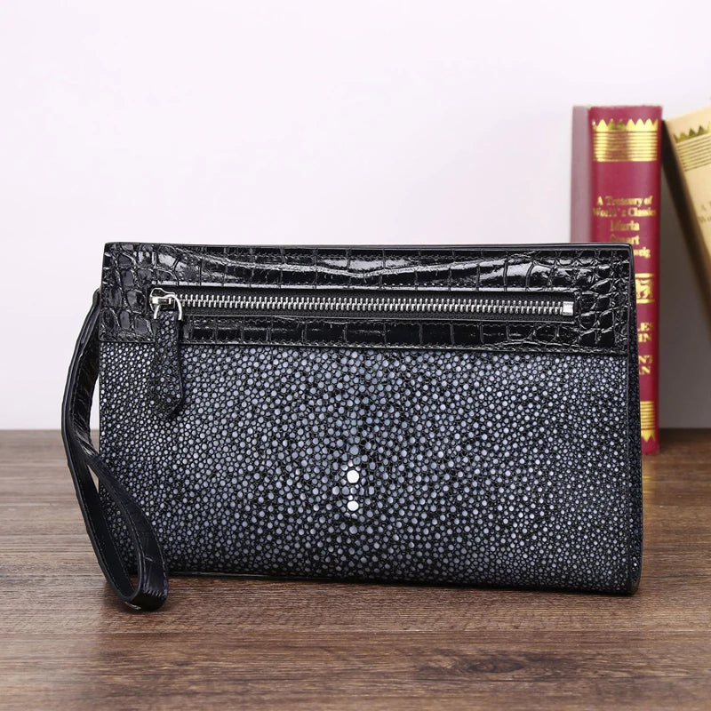 New Men's Clutch Bag High-quality Genuine Leather Envelope Clutch Bag Large Men's Bag