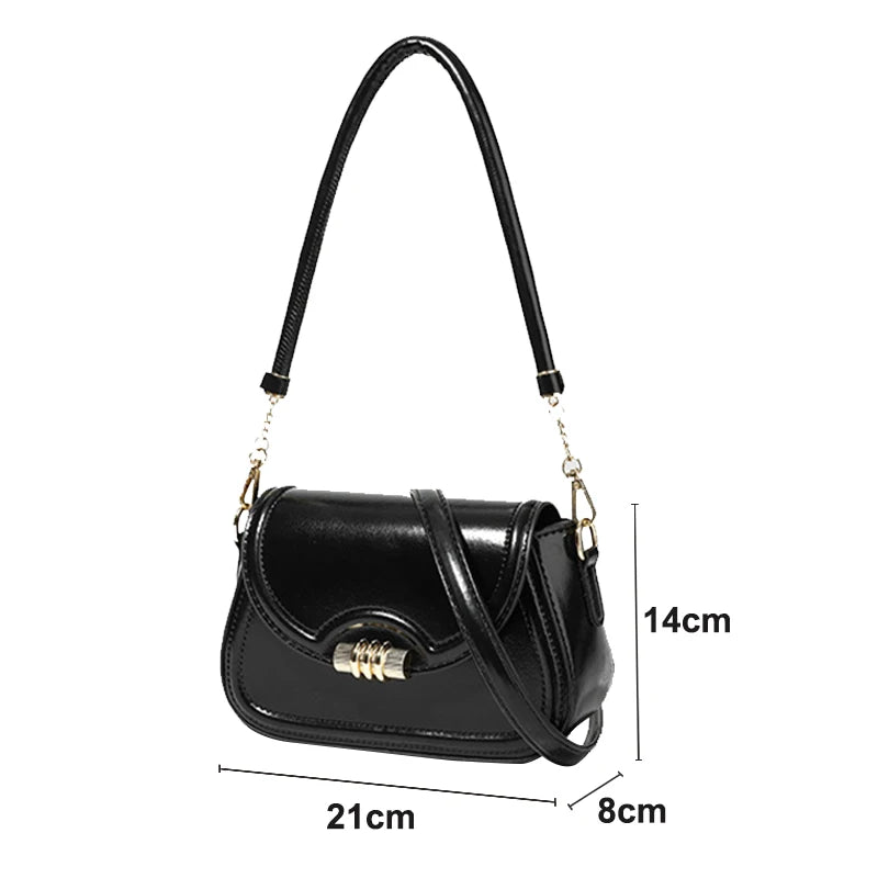 New Women's Bag Fashion PU Leather Crossbody Shoulder Bags for Women Handbags Vintage Female Square Bag