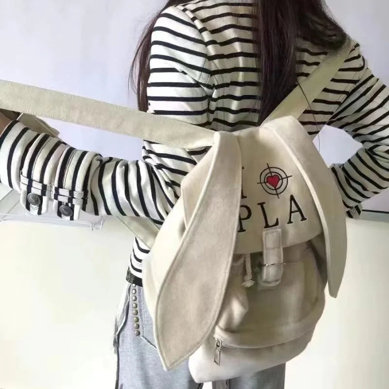 Sweet Rabbit Y2K Backpacks Women New Vintage Large School Bag Mochila Harajuku Cute Backpack Aesthetic